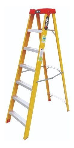 Escalera Profesional Fibra Vidrio Tijera 6 Escalones Plegabl