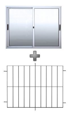 Ventanas Con Reja Incorporada De 100 X 80 Serie Premium