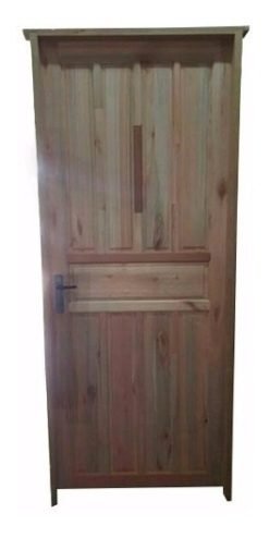 Puerta De Exterior Madera Ciega Eucalipto Economicas