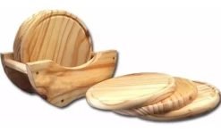 Set De Tablas De Asado Madera Redondas
