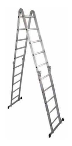 Escaleras Aluminio Plegable Multifuncion 5.5m 20 Escalones