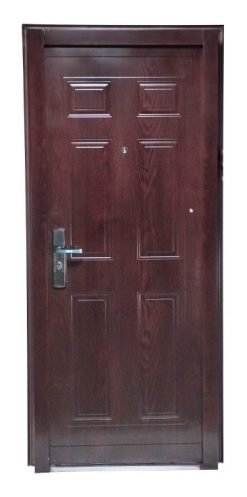 Puerta Waluminio Semiblindada Pintada 85x205x2.5 Reversible.