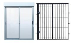 Puerta Ventana Aluminio Monoblock 150 X 200 + Puerta Reja