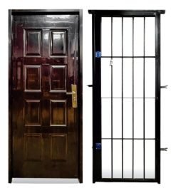 Puerta Waluminio Exterior Doble Chapa Pintada 85x205 Cm.