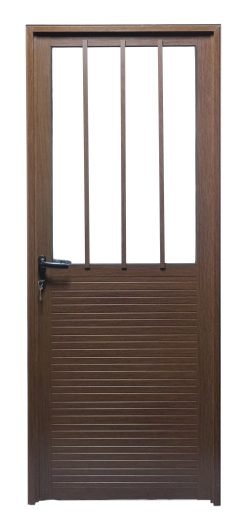 Puerta Waluminio Aluminio Abatible 80x200 Ext. Madera.
