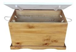 Baúl Madera Pie De Cama - Living - Dormitorio Lustrado