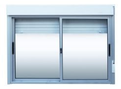 Ventana Con Cortina Enrollar 150 X 120 Waluminio Ad409