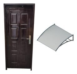 Puerta Exterior Doble Chapa Con Alero De Policarbonato