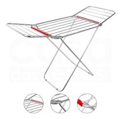 Tendedero De Suelo De Aluminio Con Patas Y Solapas 80x56 Cm Var0655 Botafogo