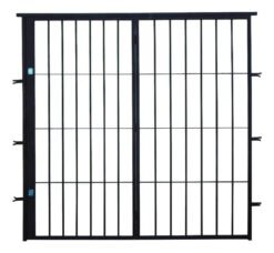 Puerta Reja De Puerta Waluminio Puerta Reja 16mm De 150cm X 200cm Barra De 0.016m Color Negro Pintado