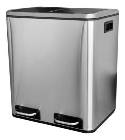 Tacho De Basura Toler 960890 Acero Inoxidable 30l Pedal.