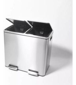Papelera Tacho Contenedor Cesto Basura Doble 48 Litros