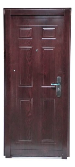 Puertas Exterior Semi Blindadas Chapa Doble Economica Puerta Semiblindada Marrón Izquierda