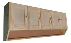 Waluminio Aereo De Cocina 5 Puertas De Madera Pino Muebles Color Blanco