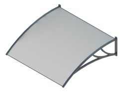 Aleros De Policarbonato Para Puertas Exteriores 1.20 X 80 M Color Marrón Oscuro