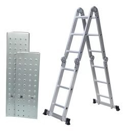 Escalera Aluminio Plataforma 12 Escalones Trepor Am0112d