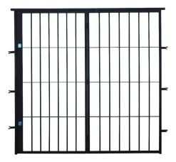 Reja Hierro De Puerta Waluminio Puerta Reja Hierro De 150cm X 200cm Barra De 0.012m Color Negro Pintado