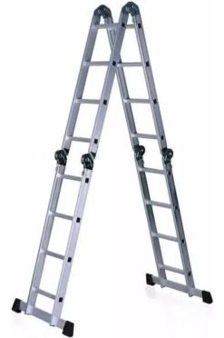 Escalera Multipropósito Waluminio Jd404 Andamio 16 Escalones