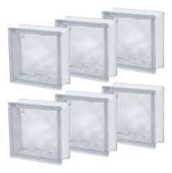 Kit De 6 Ladrillos De Vidrio 19 X 19 Cm Bloque Incoloro Visual Comfort