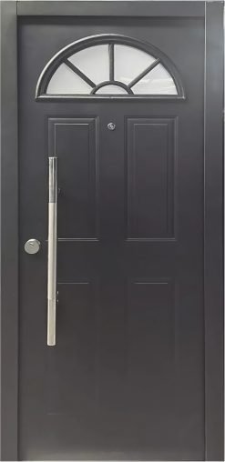Puerta Waluminio Blindada Barral 205x86cm Negro