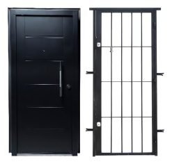 Puerta Blindada Exterior Con Puerta Reja