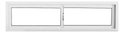 Ventana Aluminio Corrediza 140x40 Waluminio