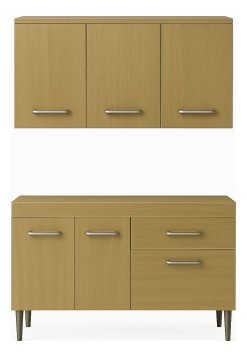 Bajo Mesada De Cocina 2 Puertas + Aereo Cocina 3 Puertas