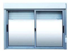 Ventana Aluminio Monoblock Cortina De Enrollar 100 X 100