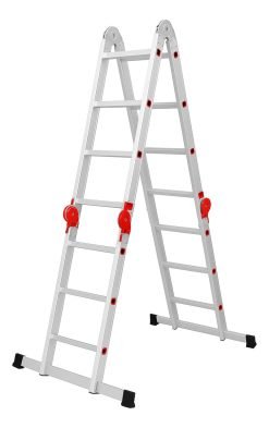 Escalera Multipropósito Waluminio Jd403 Andamio 12 Escalones