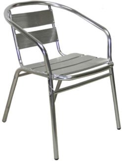 Silla Aluminio De Jardin Color Gris Bistro