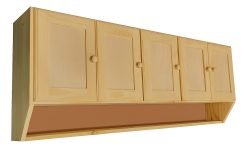Waluminio Aereo De Cocina 5 Puertas De Madera Pino Muebles Color Blanco