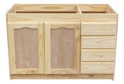 Mueble Bajo Mesada Madera 2 Puertas Color Crema Waluminio