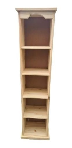 Mueble Biblioteca Multiuso De Madera Maciza Con Estantes Color Marrón Claro