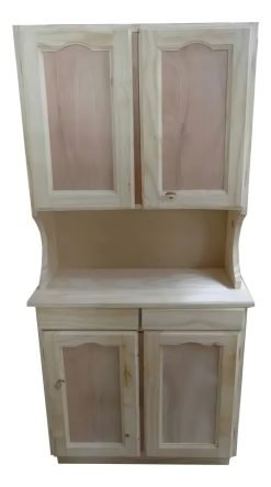 Modular Alacena De Madera 4 Puertas Color Blanco