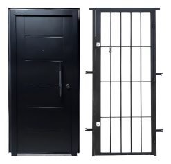 Puerta Blindada Exterior Con Puerta Reja