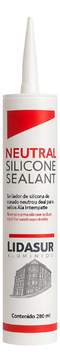 Silicona Neutra Transparente Sellador 280ml Kit 12