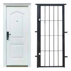 Puerta Exterior Semiblindada Con Puerta Reja