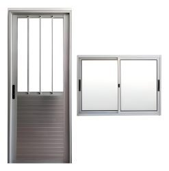 Puertas Exterior De Aluminio Y Ventana Corrediza 120 X 100