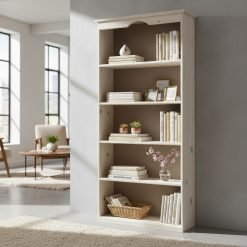 Mueble Biblioteca Multiuso De Madera Maciza Con Estantes