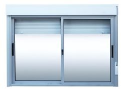 Ventana Monoblock Aluminio 150 X 120 Cortina Pvc