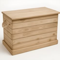 Baúl Madera Pie De Cama - Living - Dormitorio Color Natural