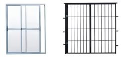 Puerta Ventana Aluminio 150 X 200 Con Puerta Reja Hierro