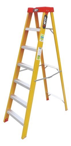 Escalera Profesional Fibra Vidrio Tijera 6 Escalones Plegabl