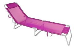 Reposera Botafogo Lar & Lazer Aluminio Rosa Plegable Portátil Piscina Playa
