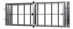 Ventana Serie 20 De 80 X 40 + Reja En 12 Mm Color Gris