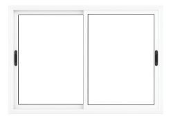 Ventana Corrediza Waluminio Anodizado Corrediza Blanco Rectangular De Aluminio 150cm X 120cm X 5cm