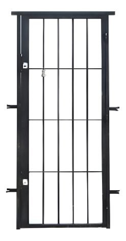 Puerta Reja Varilla 12mm De 85 X 205 Color Negro