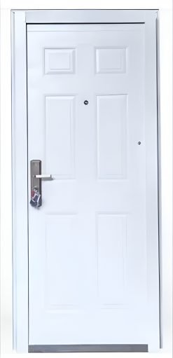 Puertas Exterior Semi Blindadas Chapa Doble Economica Puerta Semiblindada Blanca Izquierda