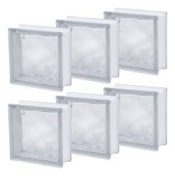 Ladrillos De Vidrio Nublado Caja 6 Unidades - Transparente