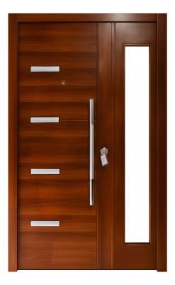 Puerta Blindadas Exterior Chapa Barral Y Acople De Abrir Color Marrón